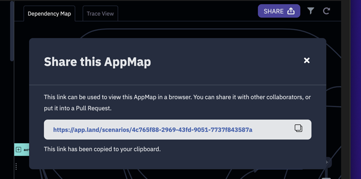 AppMap link notification