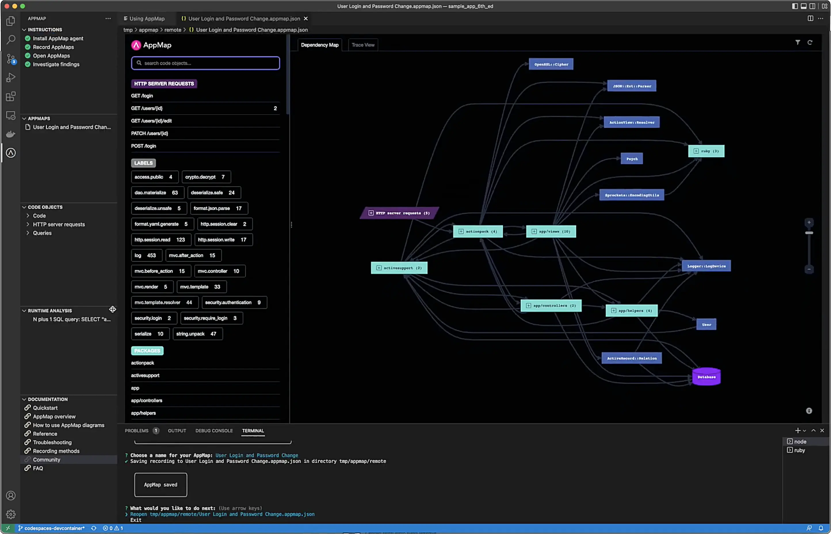 AppMap - Docs - AppMap in your Code Editor - Generate AppMaps with ...