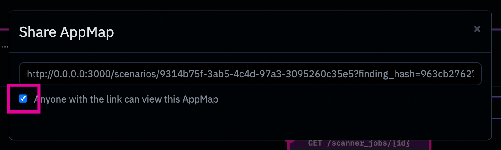 Share-appmap-dialog-box