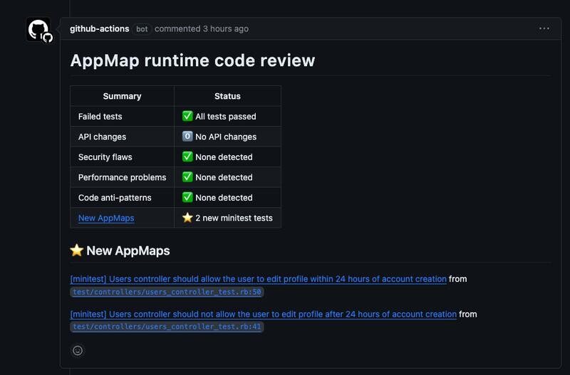 AppMap runtime code review 