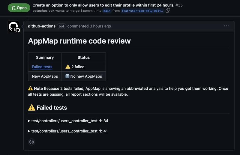 The AppMap Test Failure Report